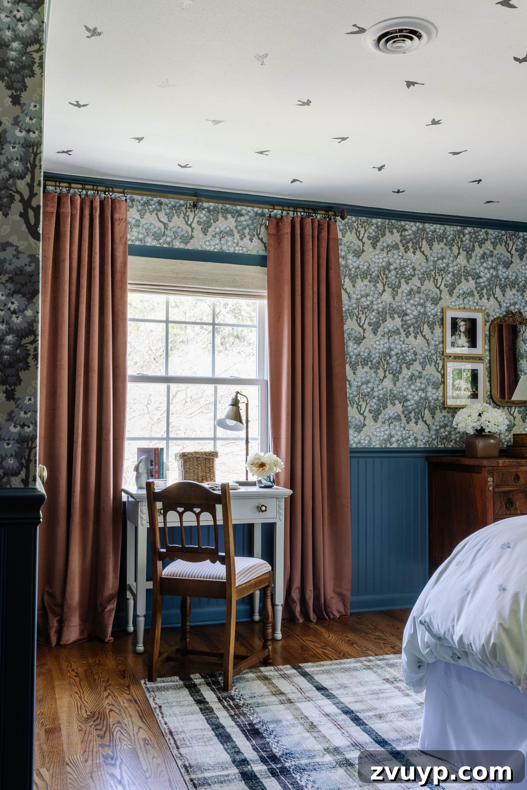 Dreamy Blue Bedrooms: Teen Girl Decorating Ideas and Room Tour 11 bedroom desk and chair to double as a bedroom vanity