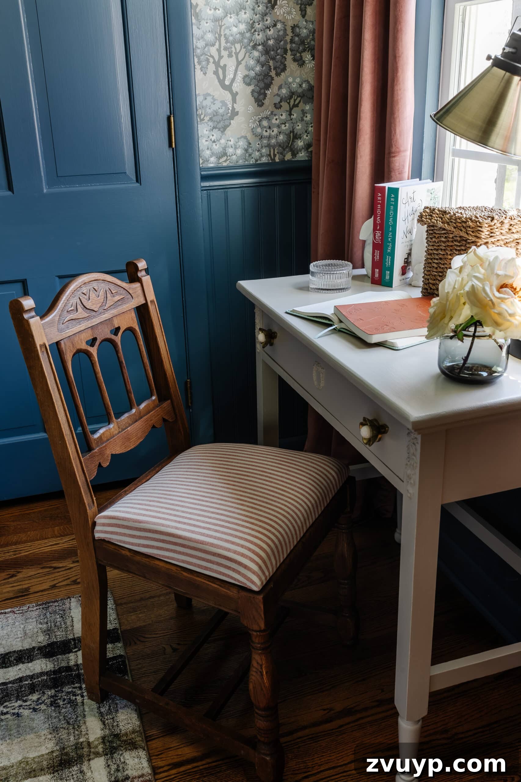 Dreamy Blue Bedrooms: Teen Girl Decorating Ideas and Room Tour 13 bedroom desk and chair to double as a bedroom vanity