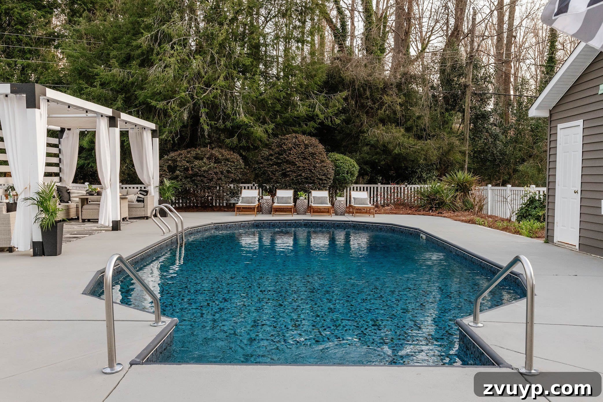 Effortless Spring Patio Refresh 14 painted concrete patio and pool deck after spring cleaning 3 years after painting
