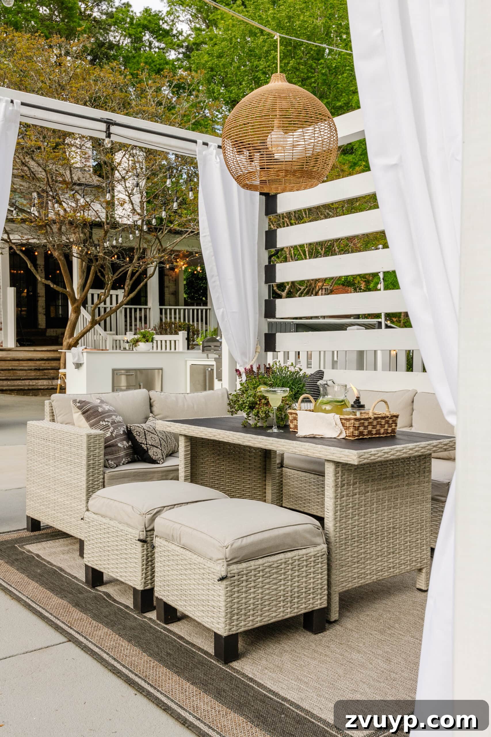 Effortless Spring Patio Refresh 15 backyard pool cabana with walmart patio furniture cleaned for spring