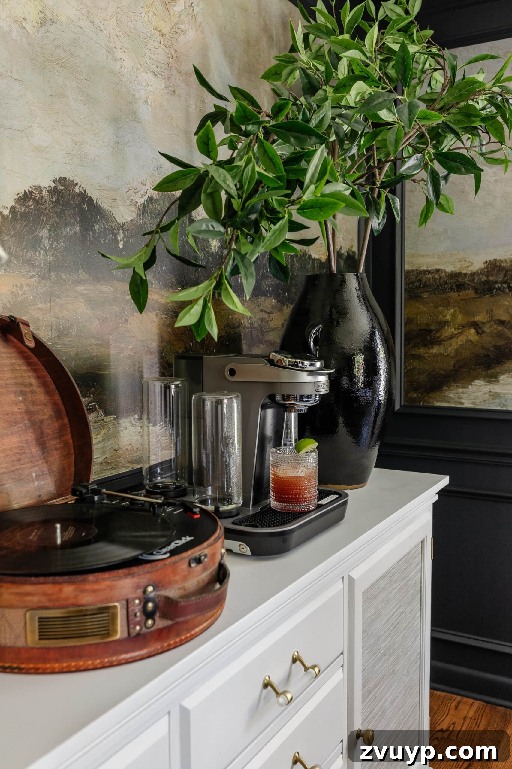 Bartesian Cocktail Maker Review: Is It Worth It? 9 bartesian cocktail machine used on top of a dining room sideboard