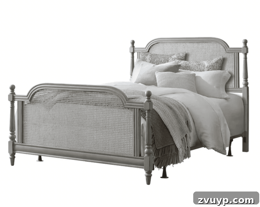 Tarz Sahibi ve Hesaplı 18 Modern Vintaj Yatak Önerisi 20 gray french cane bed