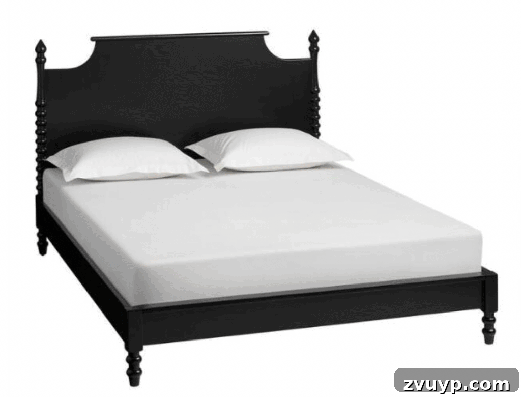 Tarz Sahibi ve Hesaplı 18 Modern Vintaj Yatak Önerisi 21 black wood cottage platform bed