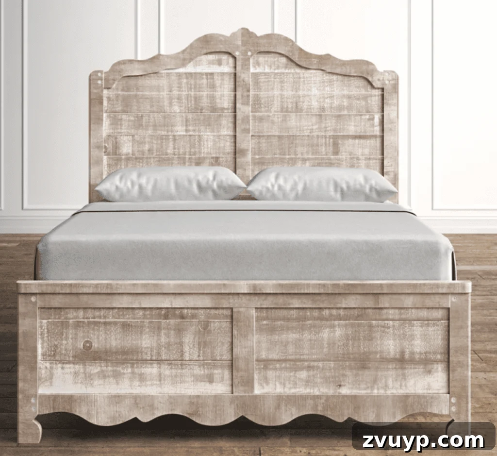 Tarz Sahibi ve Hesaplı 18 Modern Vintaj Yatak Önerisi 23 rustic scalloped wood bed