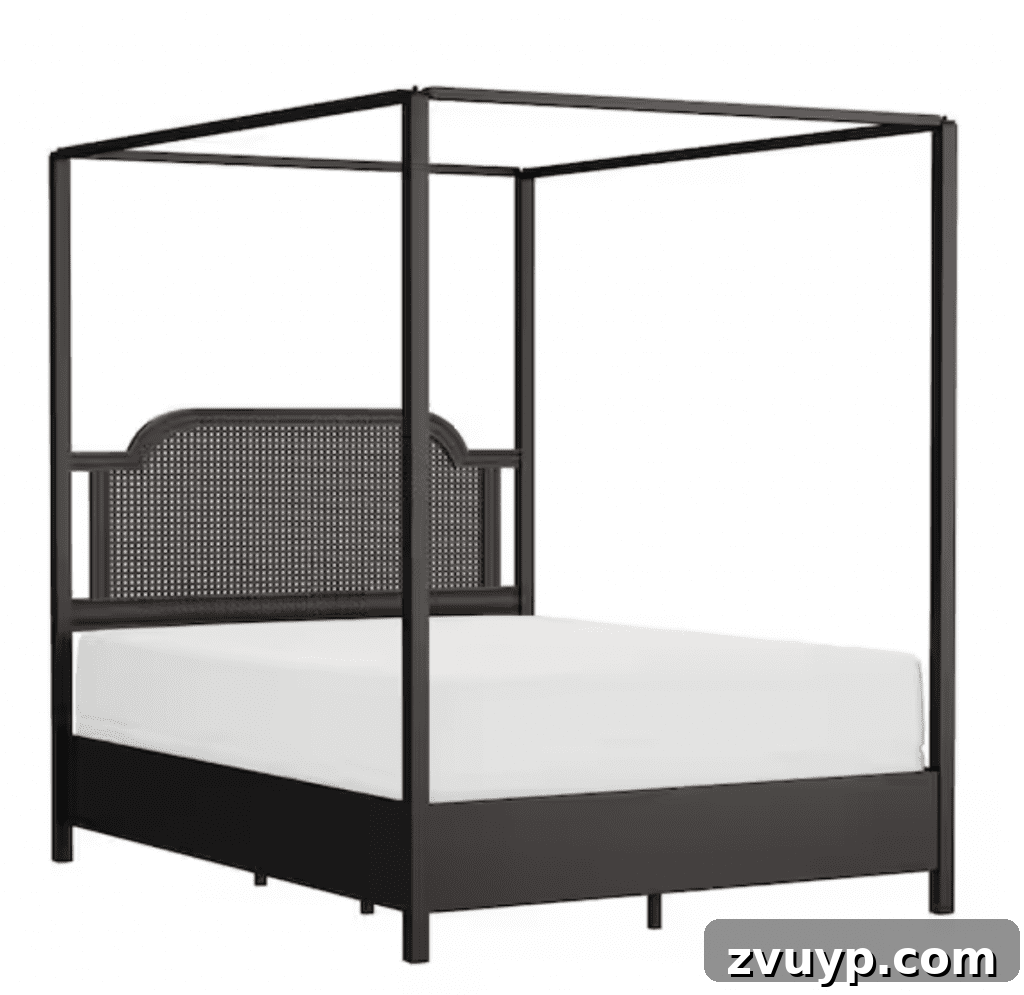 Tarz Sahibi ve Hesaplı 18 Modern Vintaj Yatak Önerisi 24 bronze cane canopy bed