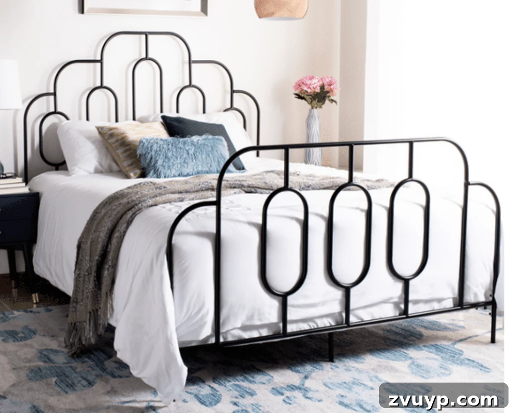 Tarz Sahibi ve Hesaplı 18 Modern Vintaj Yatak Önerisi 25 black retro curved bed