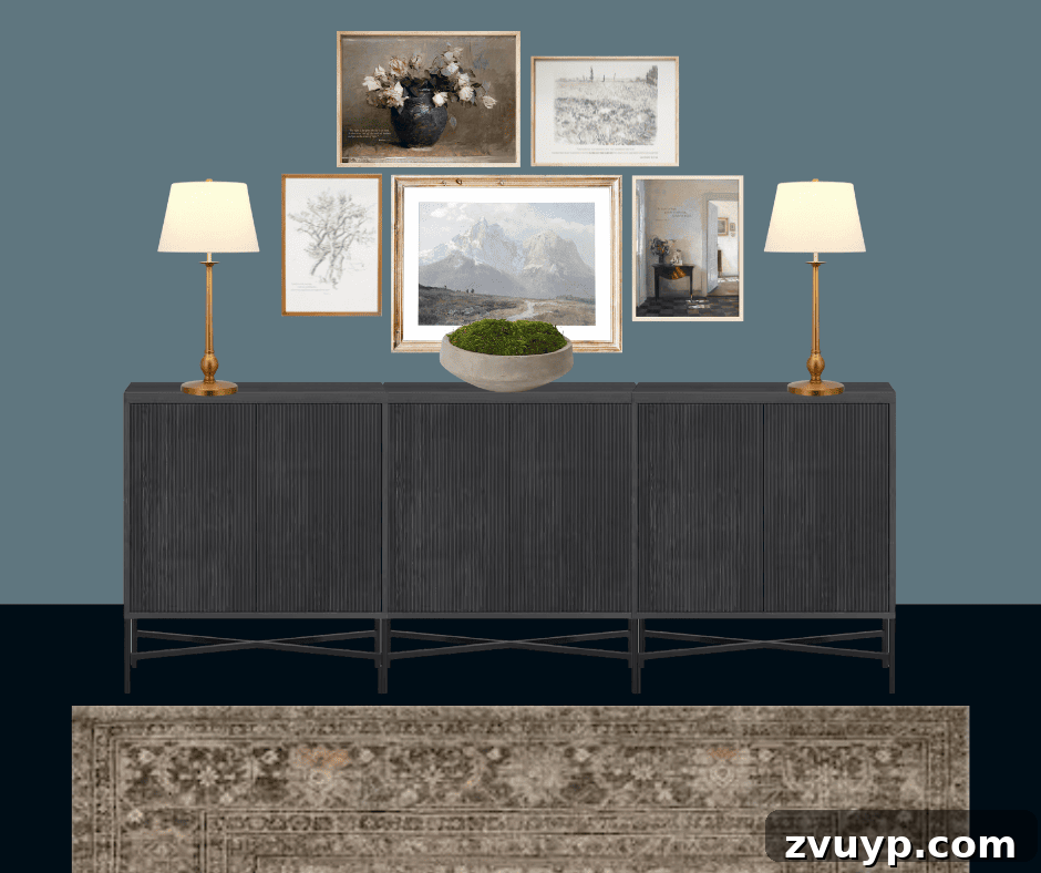 Conference Room Refresh Design Boards 7 Meeting room coffee bar sideboard on mood board featuring reeded accent cabinets