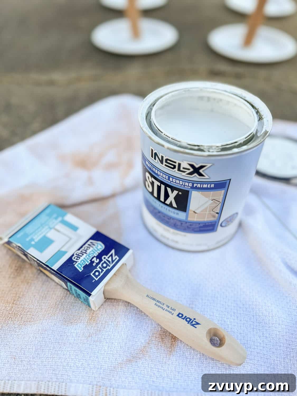 DIY Bedside Table Refresh: Secrets to Smooth Gloss Paint 6 best bonding primer for furniture and cabinets, applied to a sanded nightstand