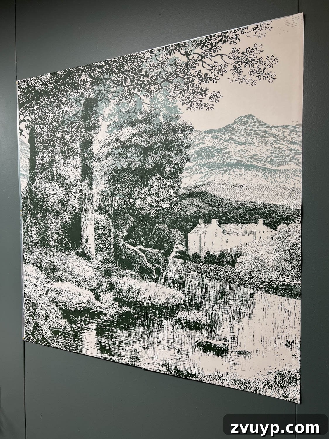Craft Your Magnetic Wall Art Memo Board 16 wallpaper mural applied to metal on a wall, completing the art surface