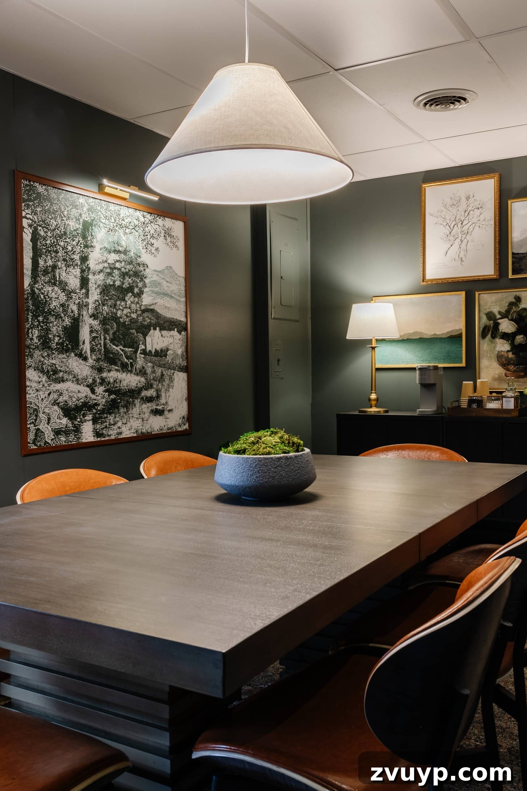 Transform Your Office: Cozy Conference Room Design Ideas 15 conference room lighting with cozy lamps instead of fluorescent bulbs