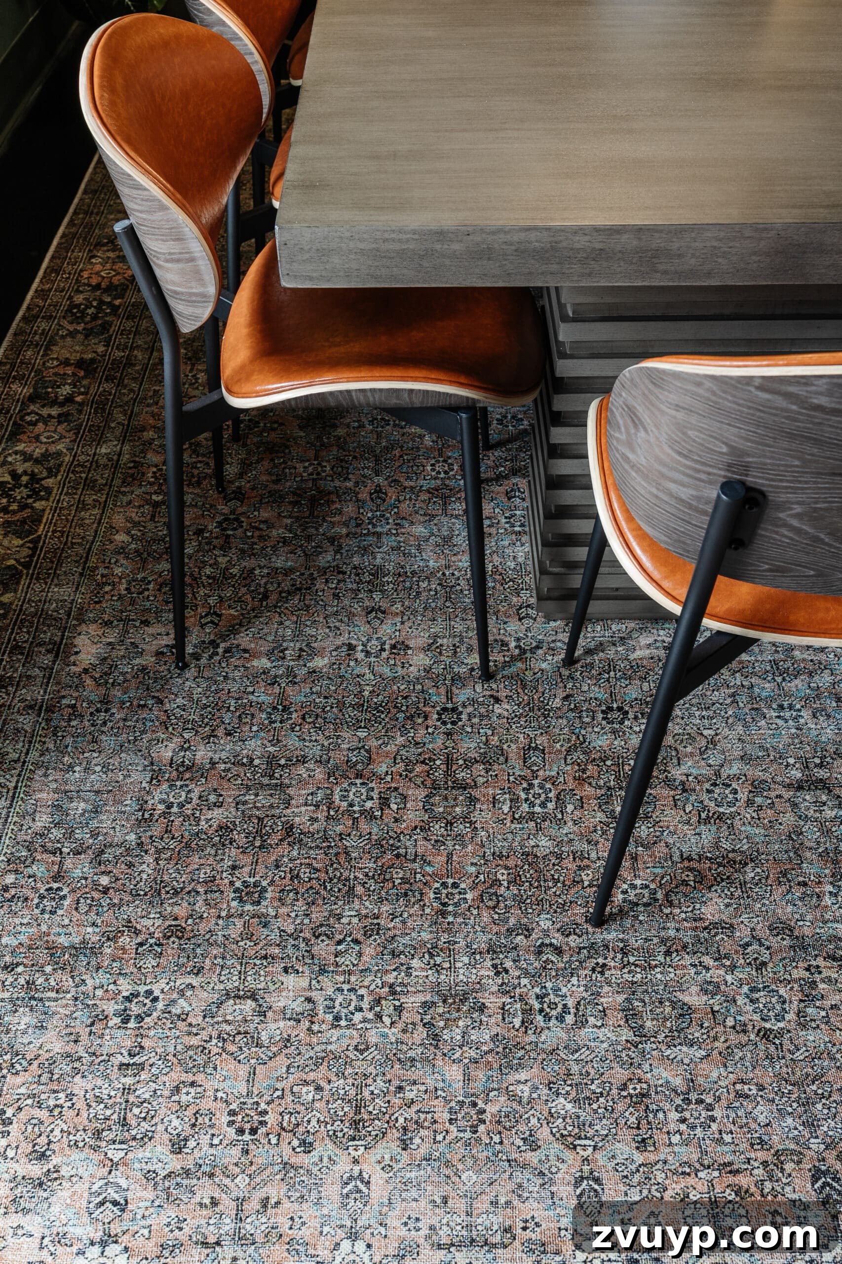 Transform Your Office: Cozy Conference Room Design Ideas 28 terracotta, teal, and moss green rug
