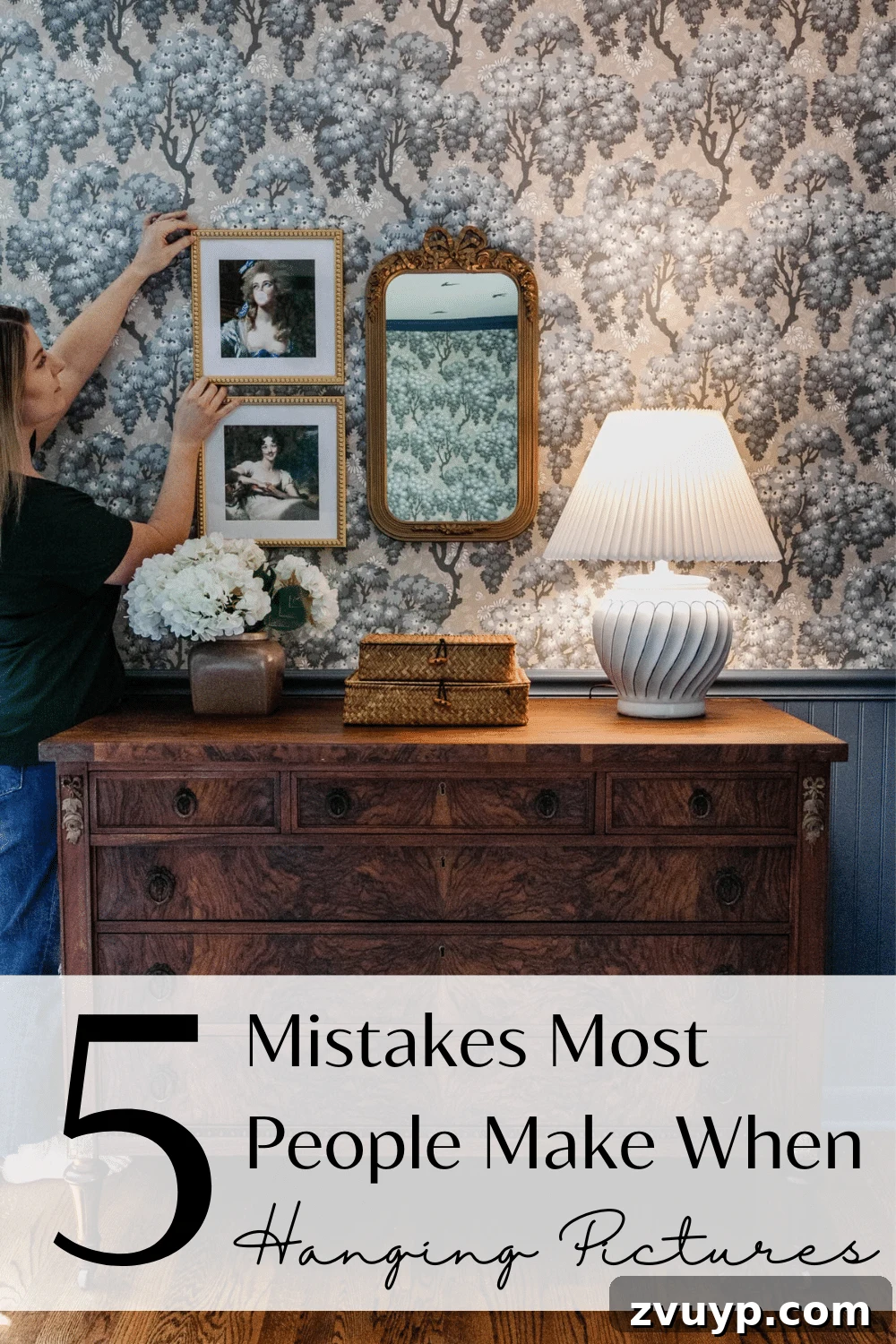 Hang Like a Pro: Avoid These Picture Frame Mistakes 2 Expert tips for hanging pictures perfectly on a wall, avoiding common decorating mistakes.
