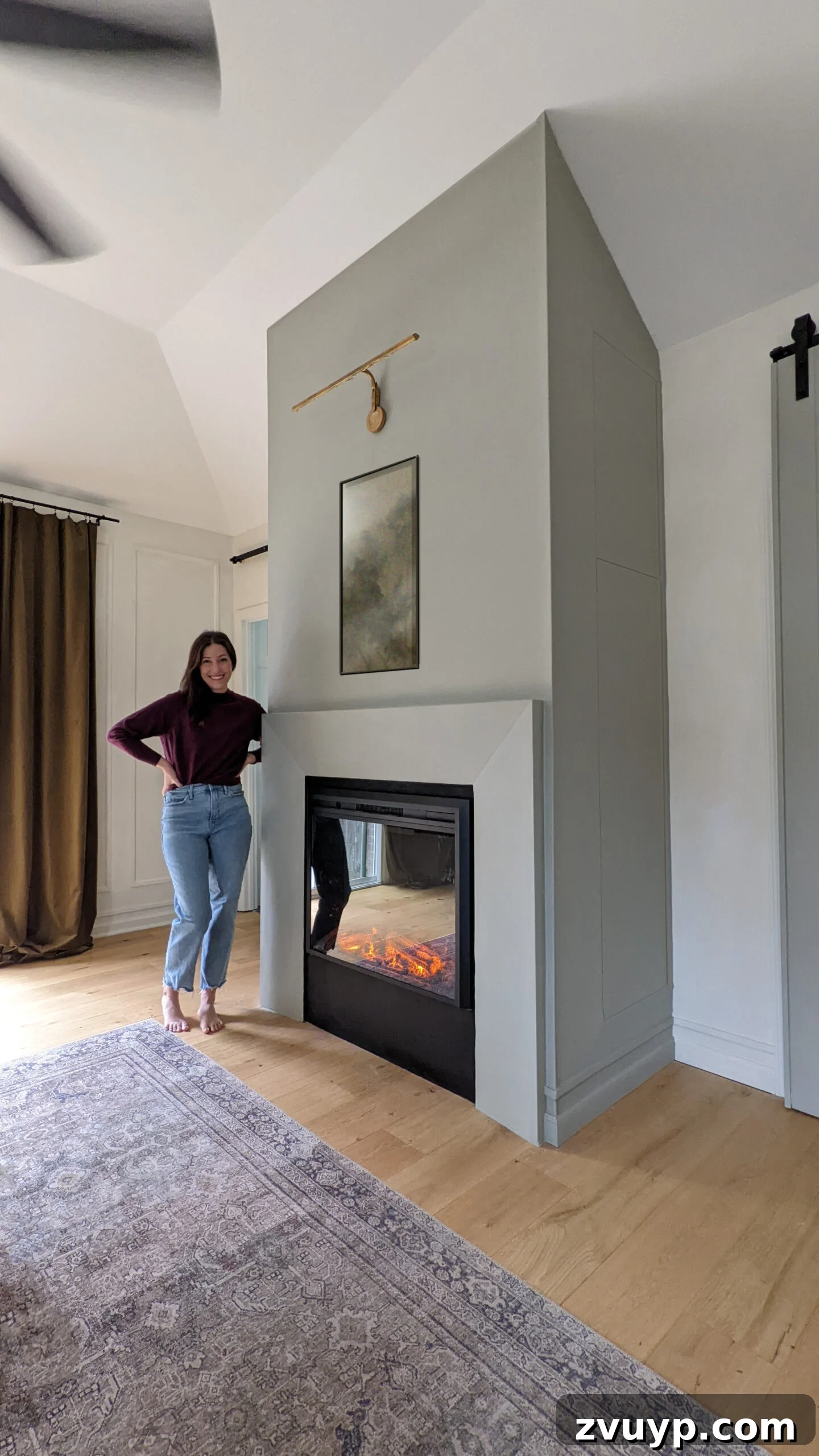 Portable Fireplace Builds for Any Setting 14 DIY fireplace with discreetly integrated hidden storage cabinets
