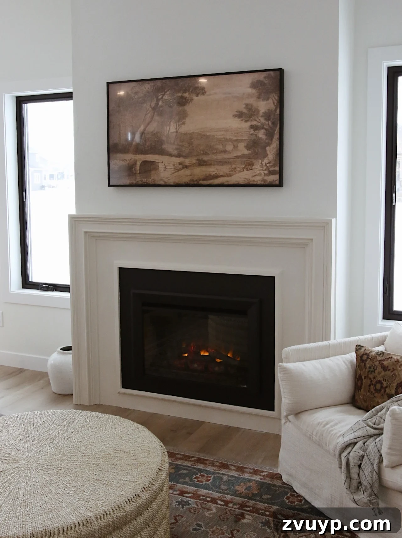 Portable Fireplace Builds for Any Setting 5 DIY faux plaster fireplace surround for a clean, modern aesthetic