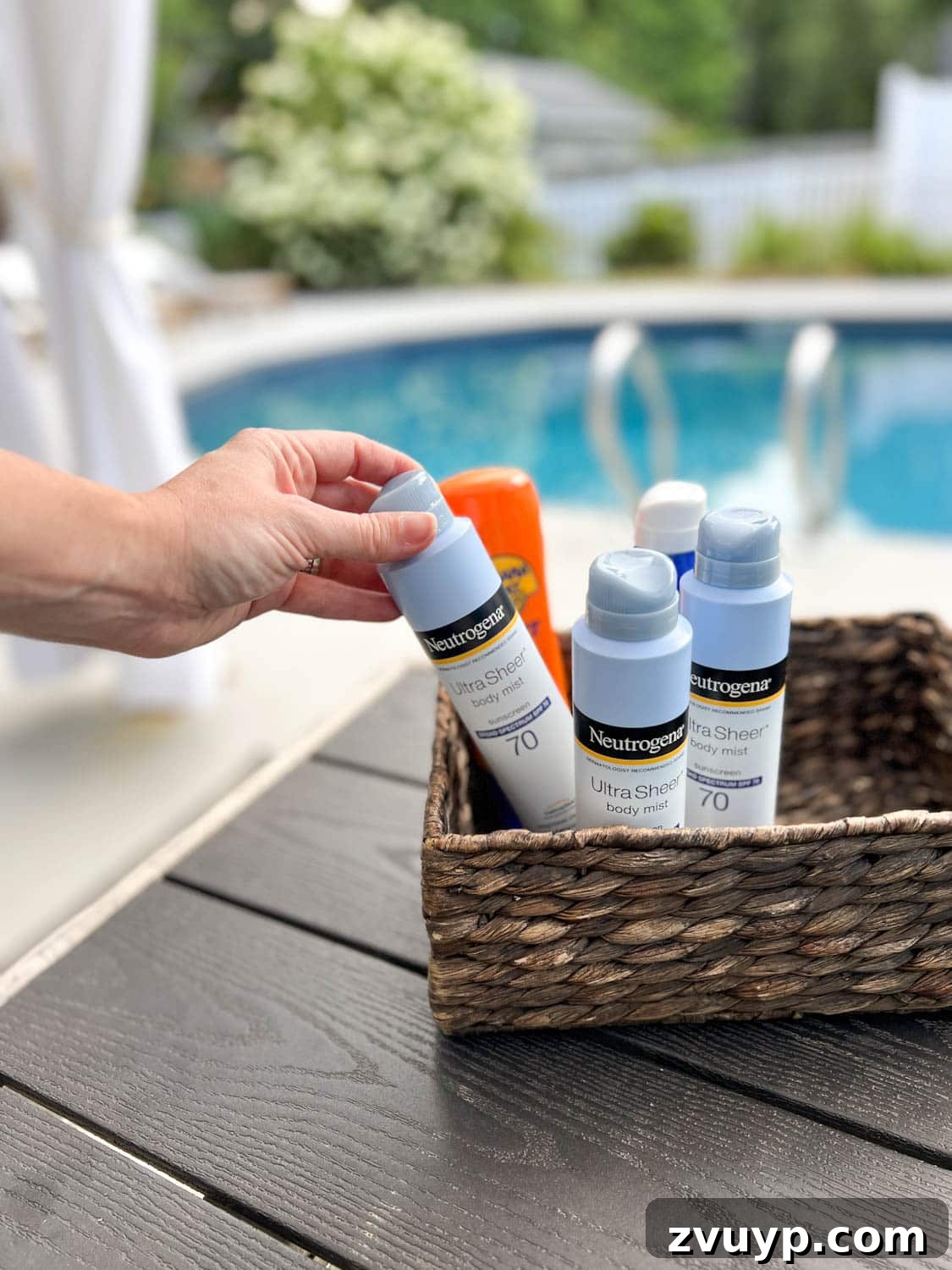 Dive Into Fun: Your Essential Guide to Epic Swim Parties and Backyard Bashes 20 sunscreen basket provided for backyard pool party for guests to use
