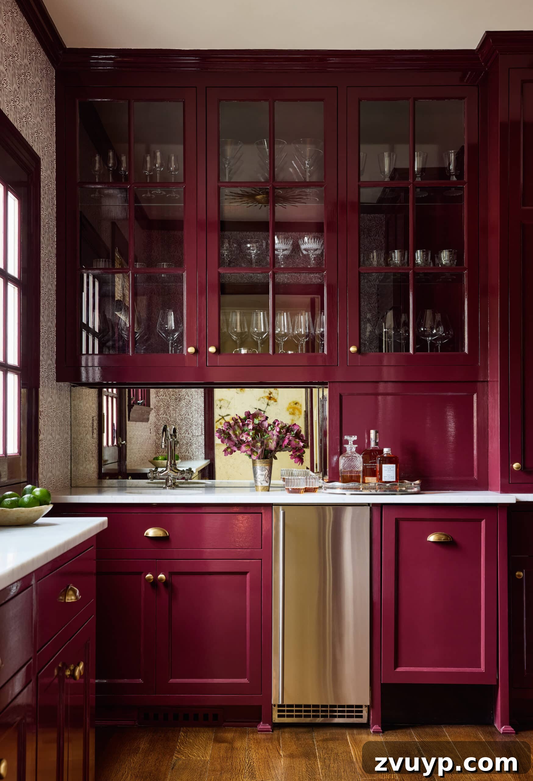 12 Must-Have Burgundy Paint Hues Endorsed by Design Experts 5 McGrath 2 burgundy red kitchen cabinets