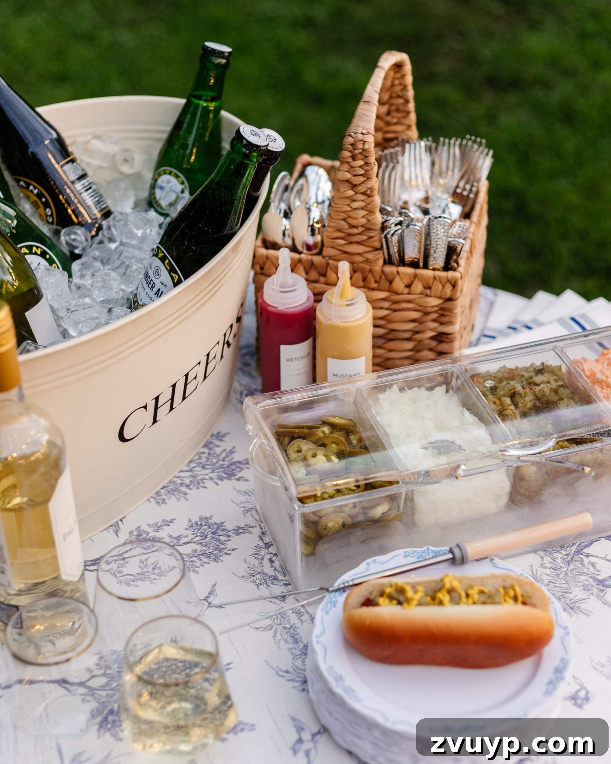 Fireside Fantasies: How to Host a Bonfire Party They'll Never Forget 11 bonfire party food serving hot dogs