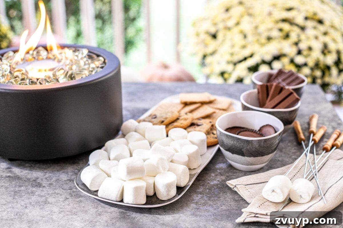 Fireside Fantasies: How to Host a Bonfire Party They'll Never Forget 9 s'mores station for a campfire party