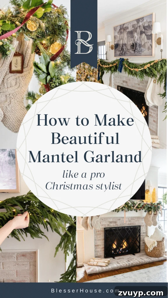 Craft Your Own Stunning Christmas Mantel Garland 23 A stunning visual showcasing various DIY mantel garland ideas for Christmas, inspiring festive home decor.