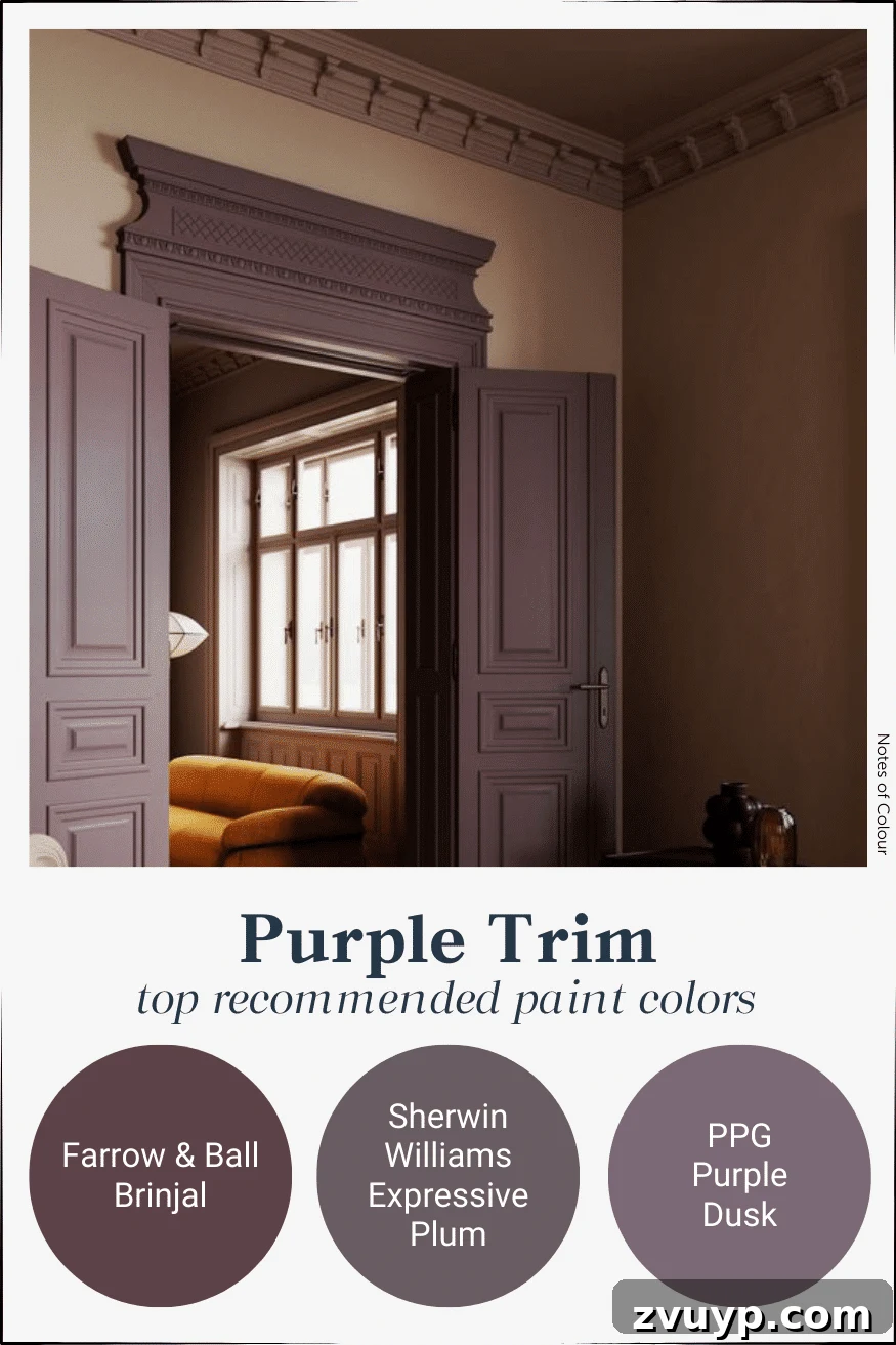 Stunning Contrast Trim Paint Ideas 11 purple contrast trim paint colors