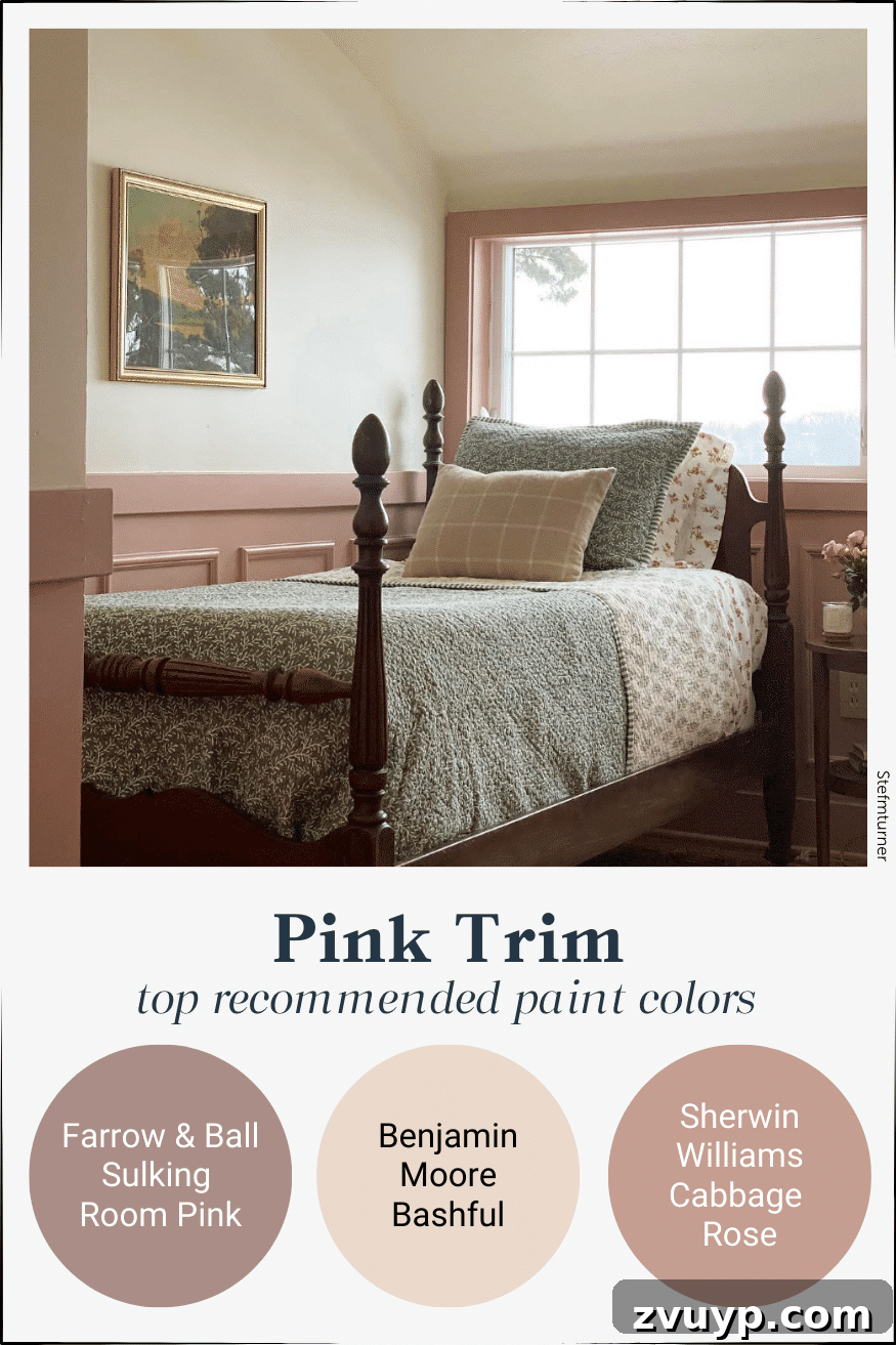 Stunning Contrast Trim Paint Ideas 12 pink contrast trim paint colors