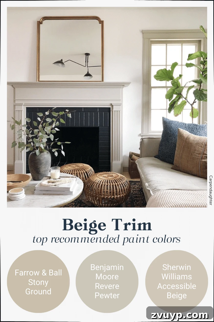 Stunning Contrast Trim Paint Ideas 14 beige contrast trim paint colors