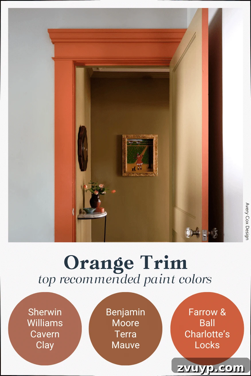 Stunning Contrast Trim Paint Ideas 7 terra cotta / orange contrast trim paint colors