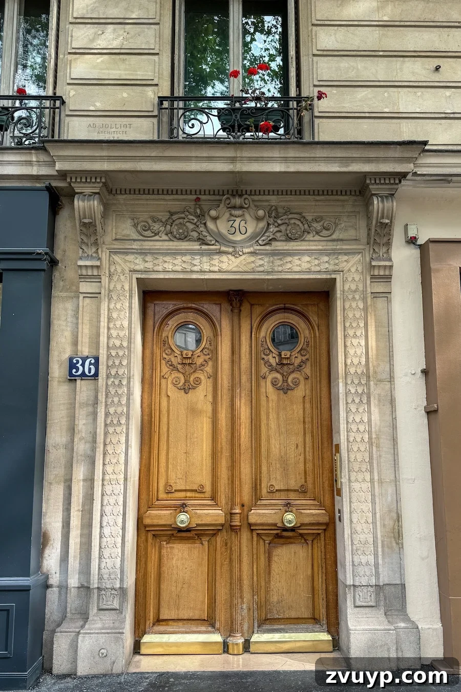 Classic Front Door Paint Colors Designers Love 5 Elegant wood door in Paris inspiring front door colors