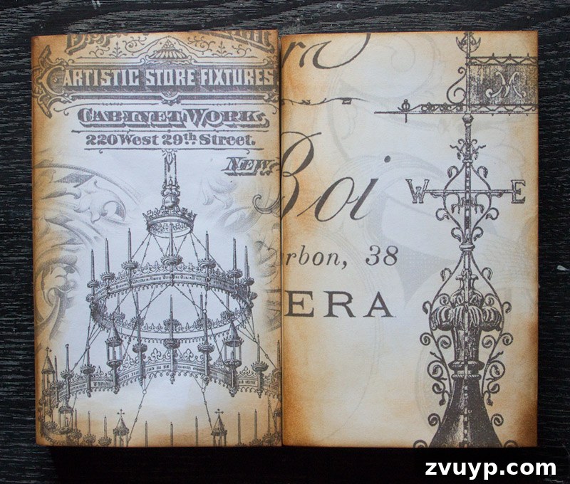 Aging book covers with distress ink - Applying Tea Dye Distress Ink for a subtle tint