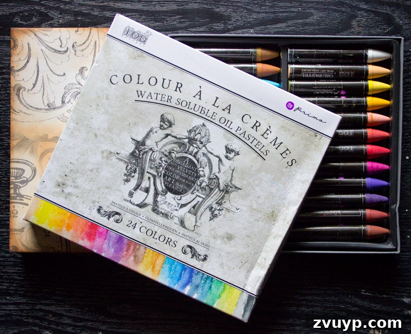 Supplies - Prima Water Soluble Oil Pastels for adding color
