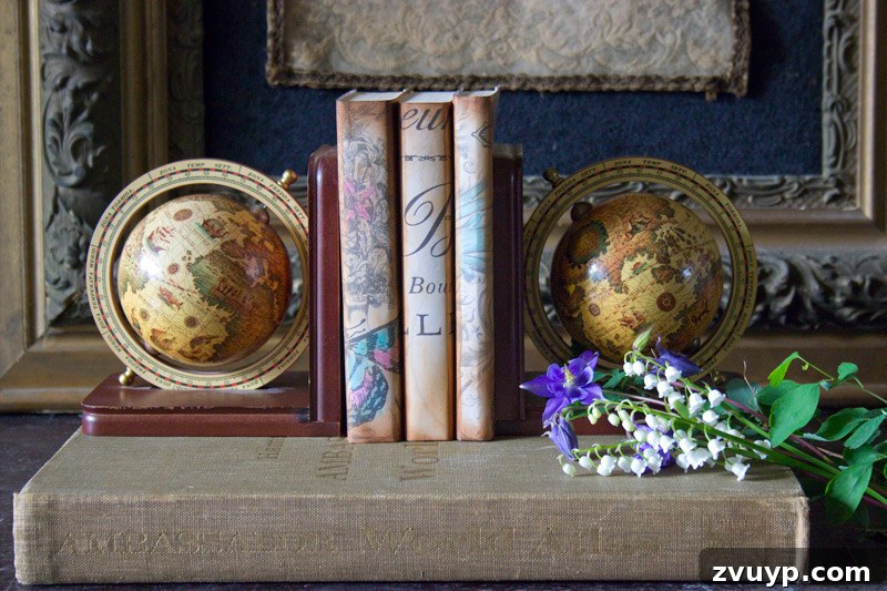 Handmade Journal covers on shelf - Spines of distressed vintage book covers on a shelf