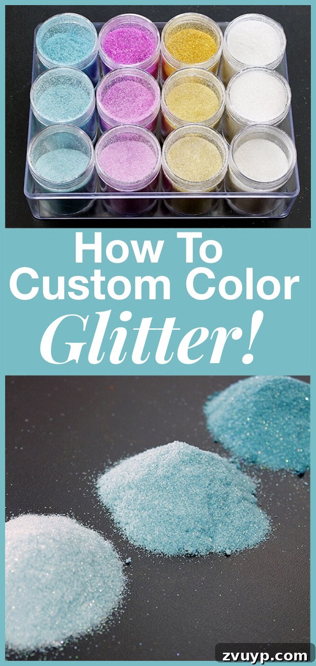 Craft Your Own Personalized Glitter 3 Close-up of vibrant custom glitter in clear containers