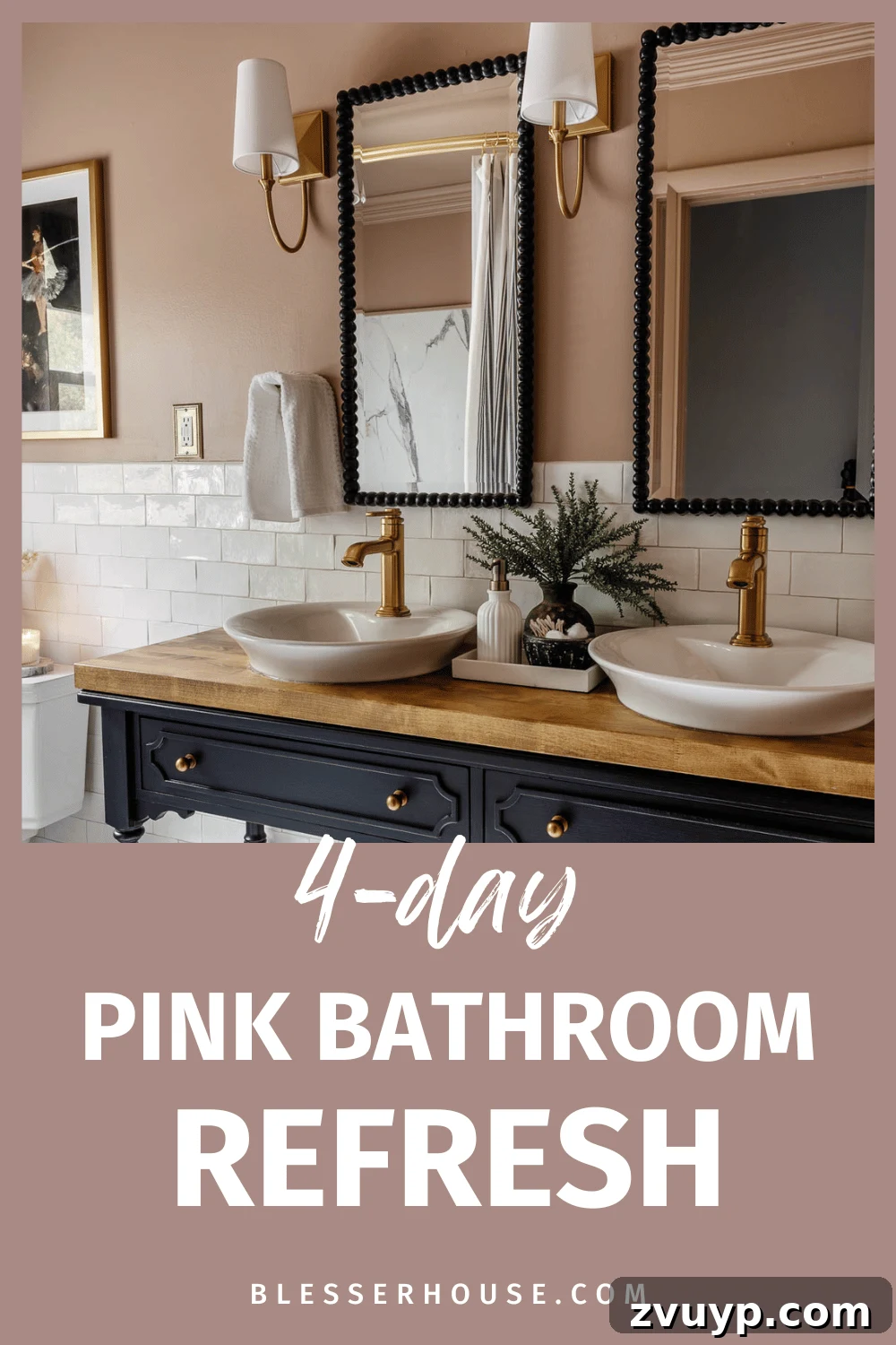 Four-Day Flip: Our Bathroom's Bold Black & Pink Reveal 18 img 53959 18