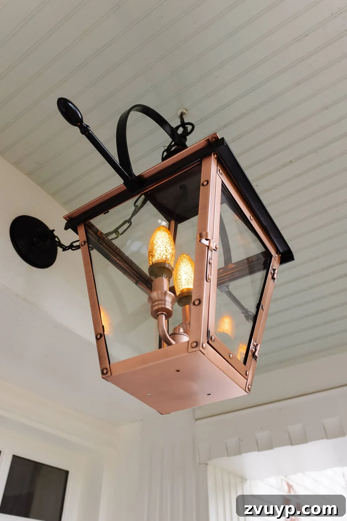 The Ultimate Flame Bulbs for a Vintage Gas Lamp Vibe 7 fake gas lantern on a front porch with flickering flame light bulbs