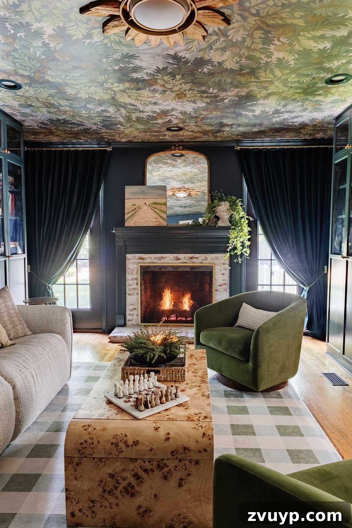 Styling Single Panel Drapes & Home Theater Curtains 3 home theater curtains and how to pull back single panel drapes