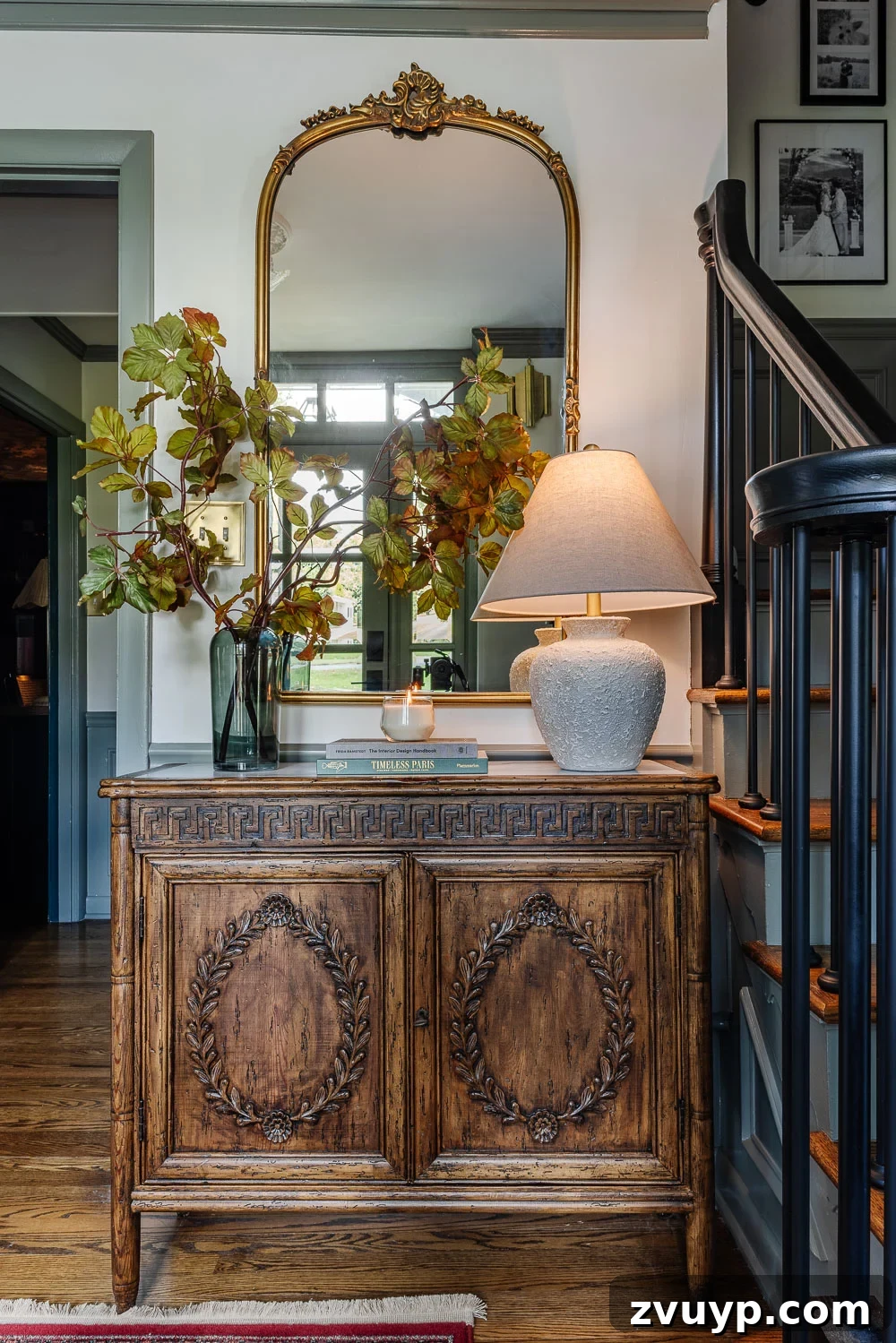 No-Sand Furniture Transformation: Stain Over Stain 11 Final reveal of the coffee Minwax gel stain wood cabinet makeover, looking luxurious and sophisticated