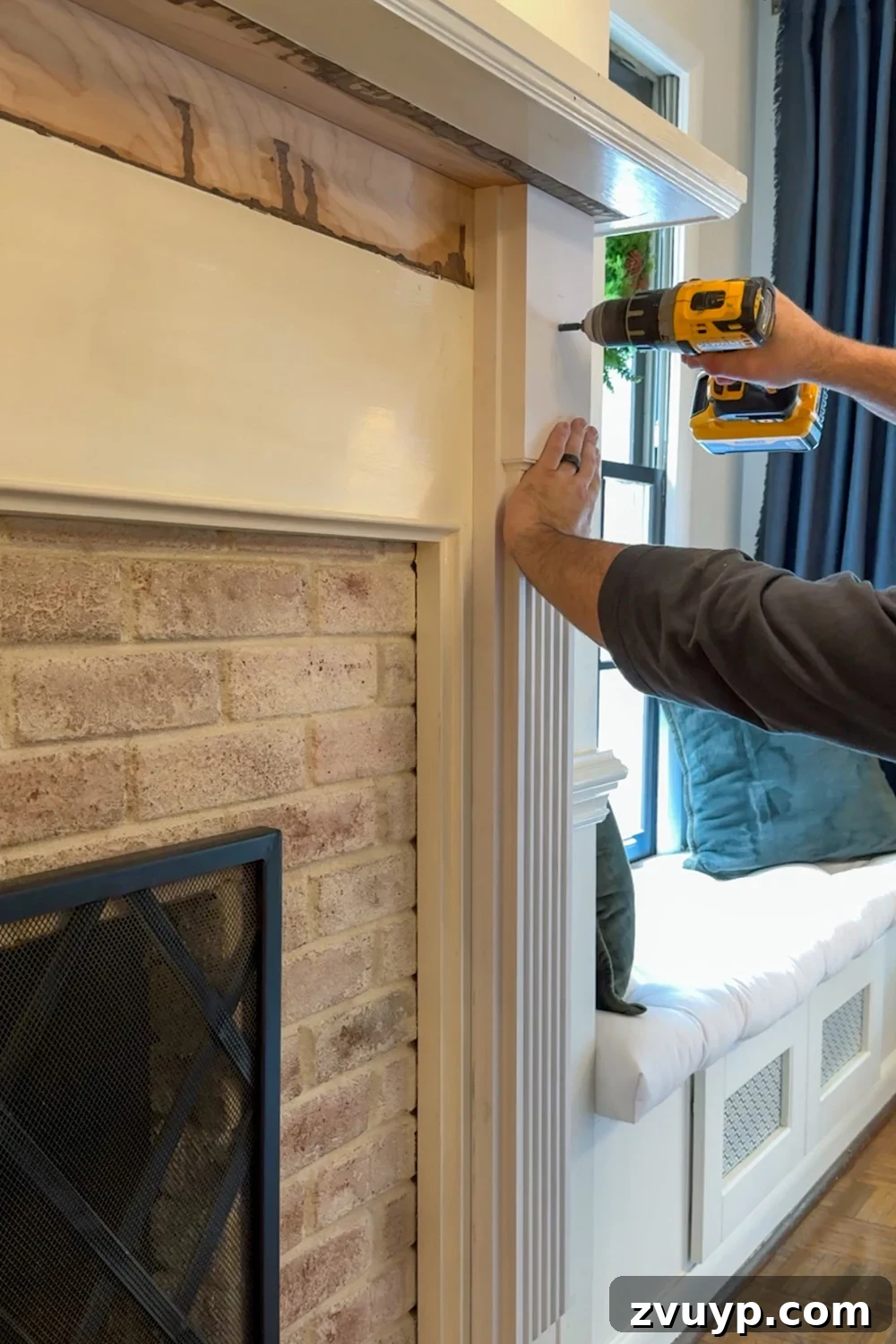 Achieve Timeless Elegance DIY Fireplace Molding Makeover 8 adding federal colonial style molding to fireplace