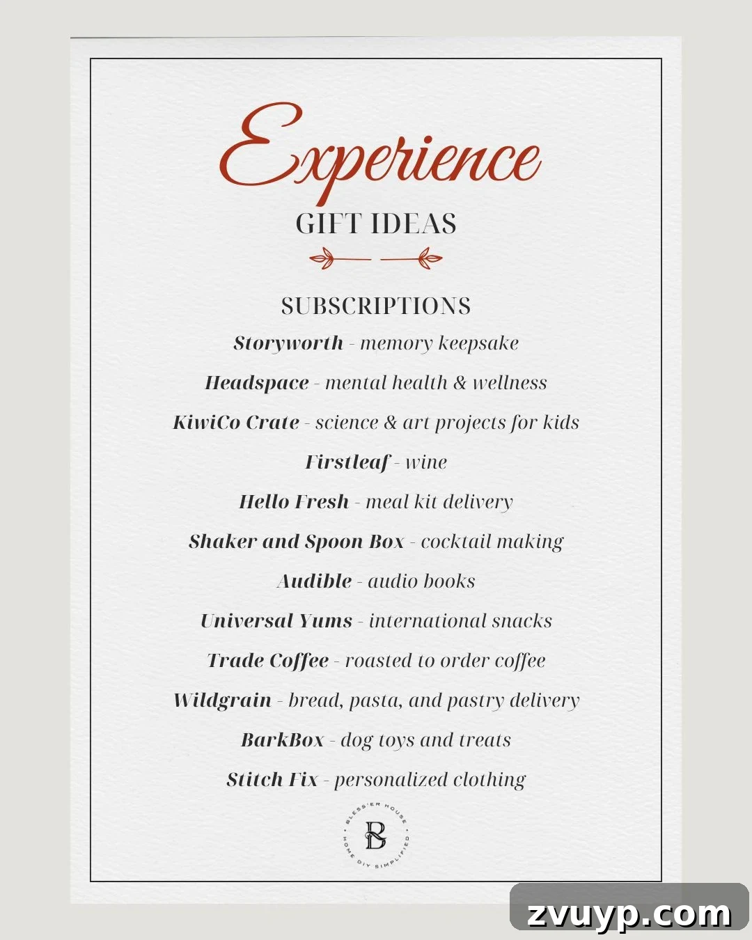The Ultimate Collection of Unforgettable Experience Gifts for Everyone 3 subscription gift ideas
