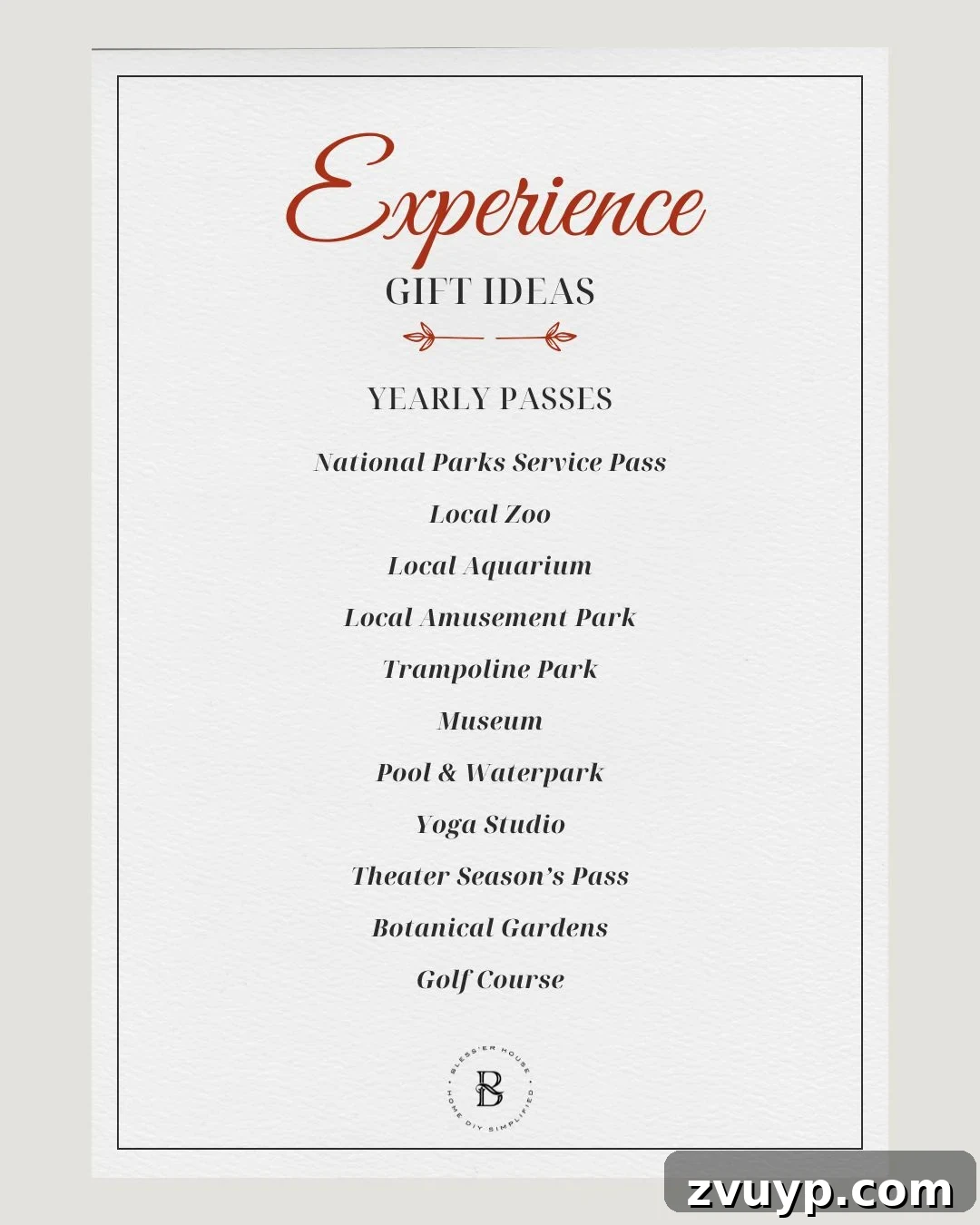 The Ultimate Collection of Unforgettable Experience Gifts for Everyone 6 experience gift ideas - yearly passes