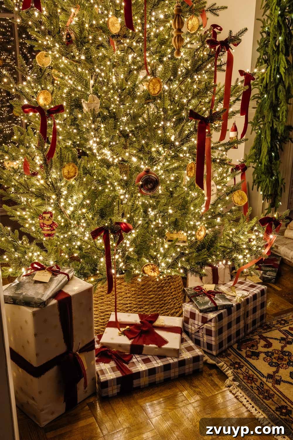 Flickering Lights Virtual Christmas Home Experience 2024 24 candlelight Christmas tree with gifts