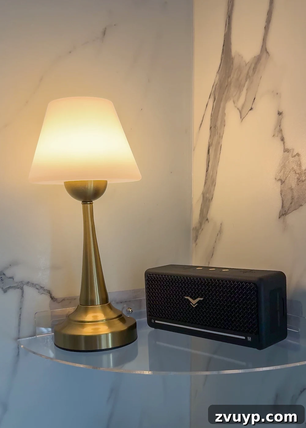 Elevate Your Shower Experience with These Trending Cozy Lights 4 waterproof lamp on shower shelf with bluetooth speaker for a cozy bathroom