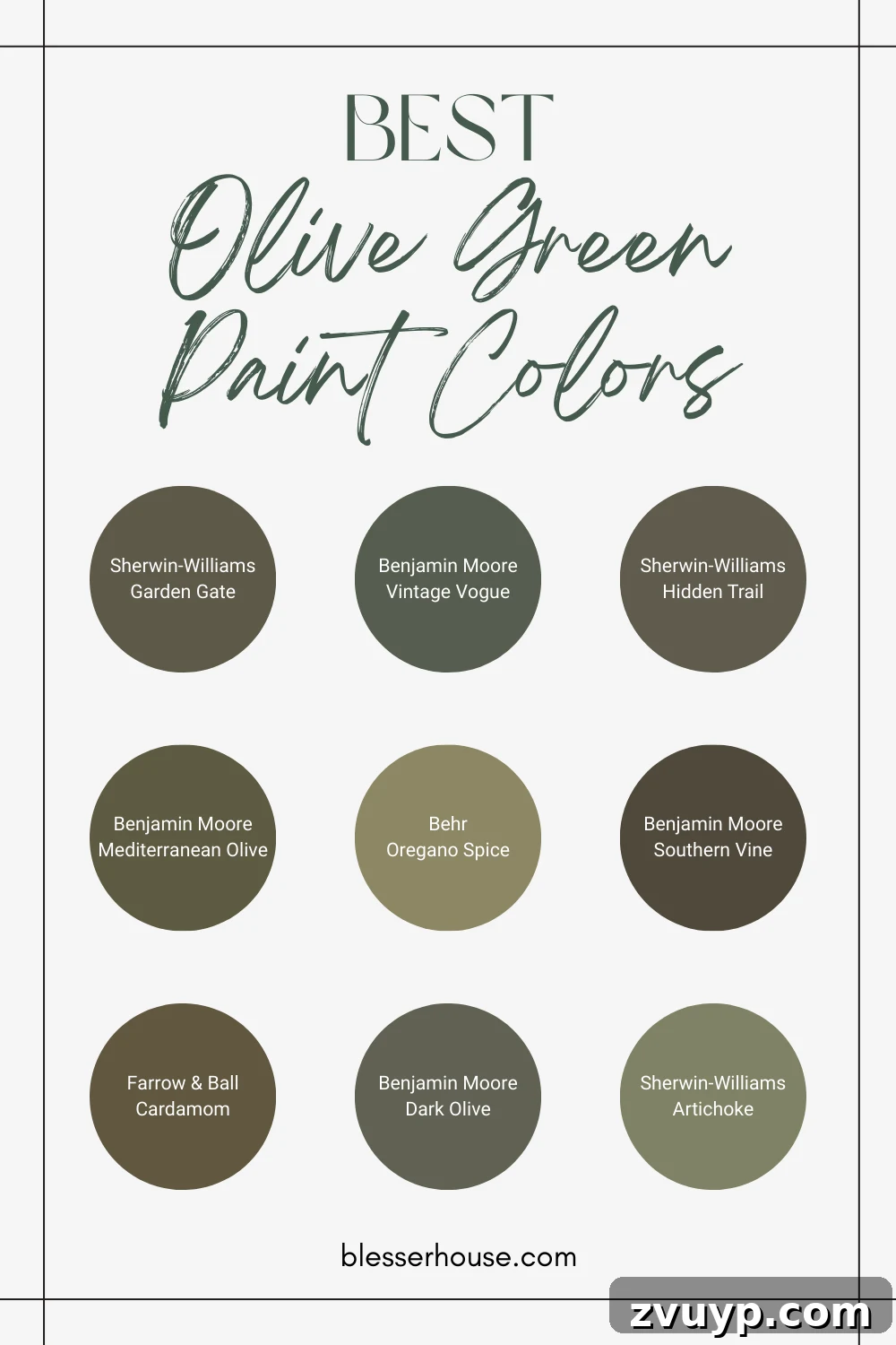 Your Bedroom Deserves the Soothing Embrace of Olive Green 6 A curated list of the best olive green paint colors for home interiors