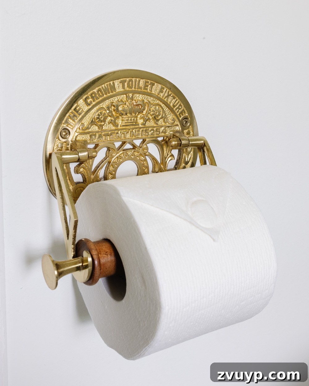 antique brass toilet paper holder
