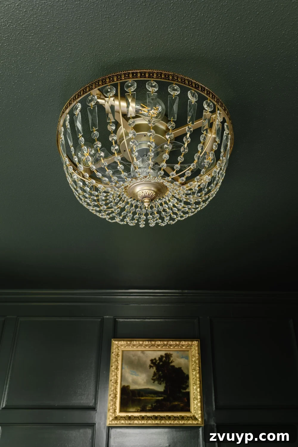 Before You Buy the Viral Crystal Fandelier Read This 3 Close-up of a modern crystal bladeless ceiling fan illuminating a bedroom