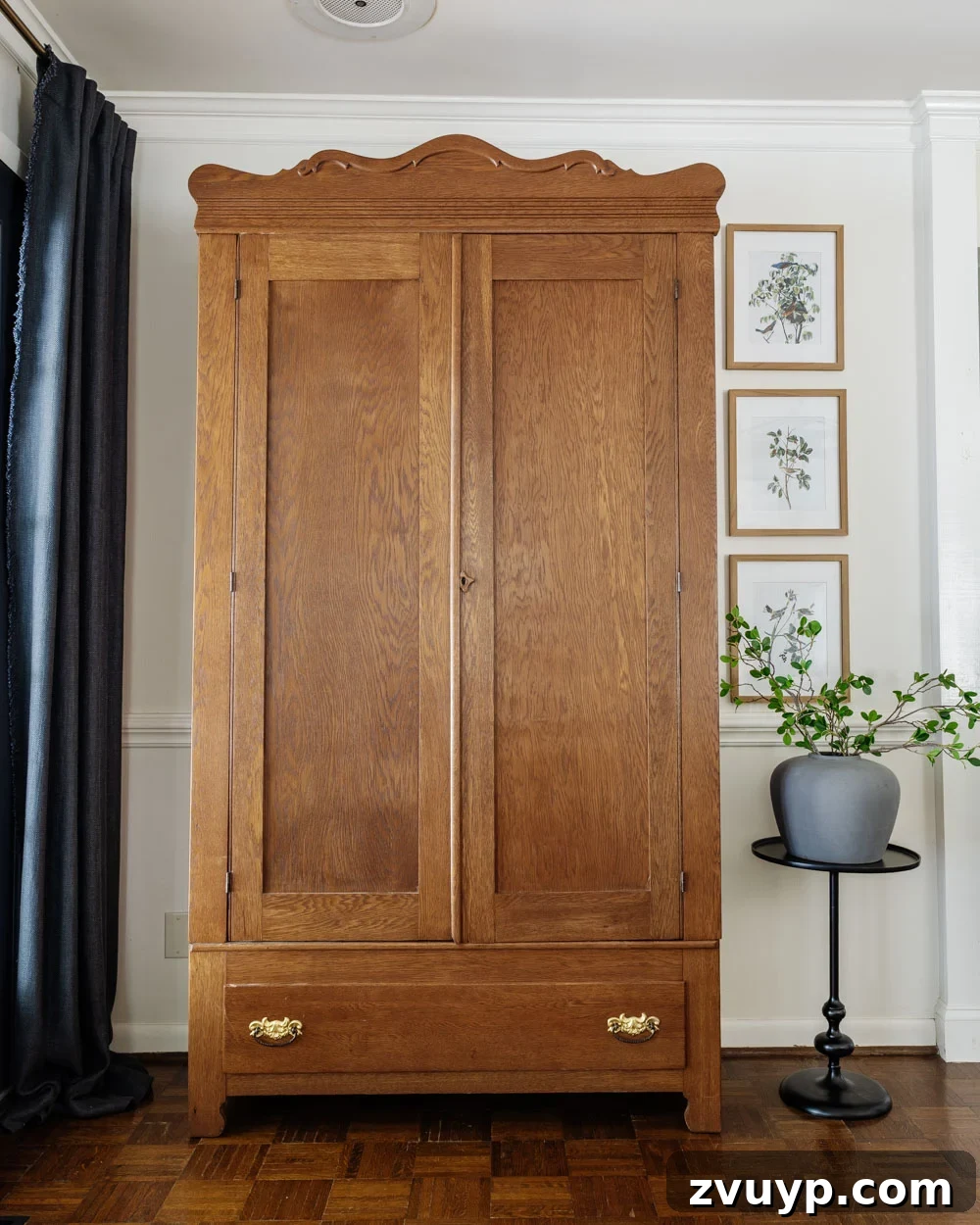 Entryway Storage Solved No Mudroom Needed 8 armoire coat closet in an entryway for storage without a mudroom