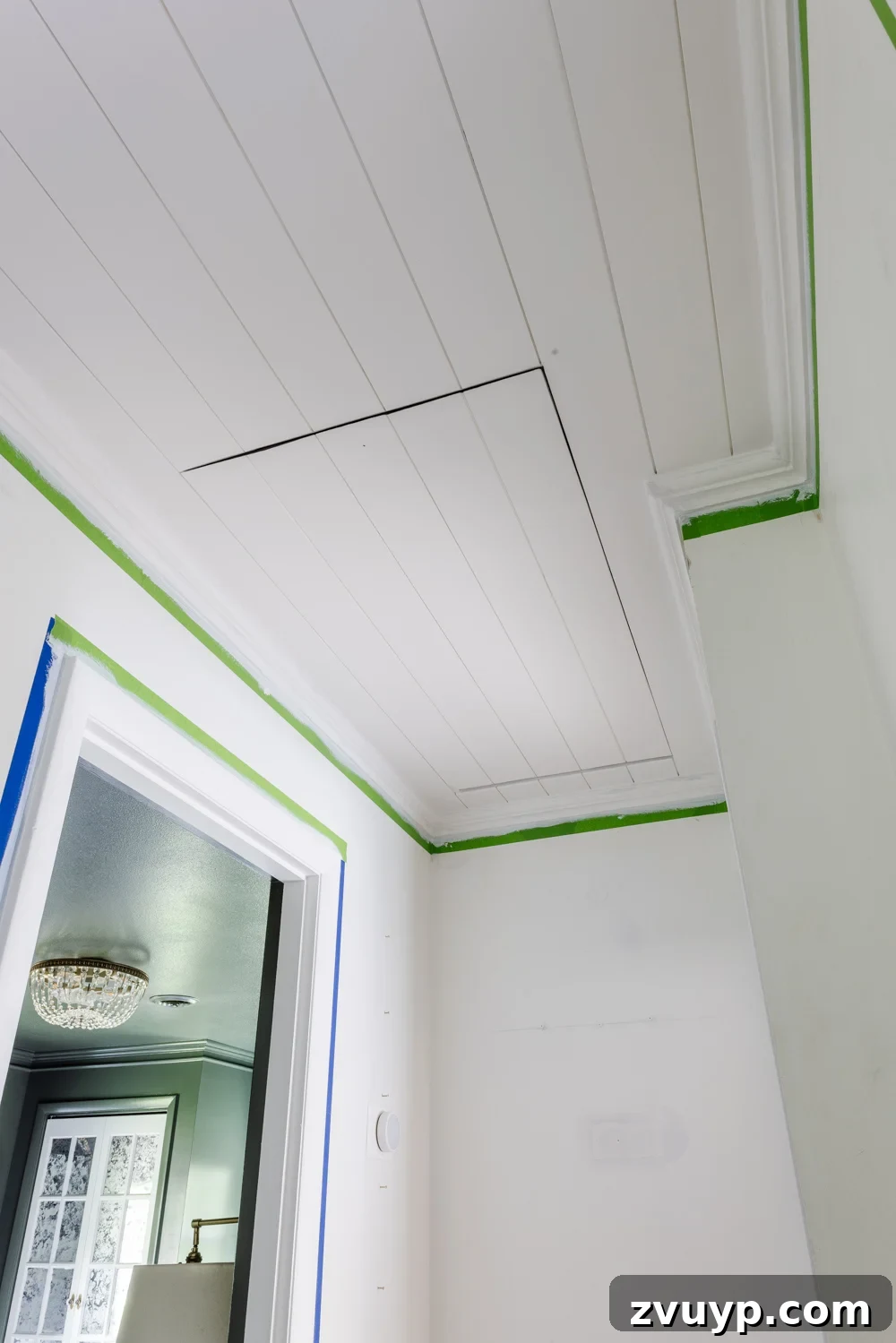 Tongue and Groove Ceiling: Hidden Attic Door Design 17 how to hide attic door in ceiling with tongue and groove