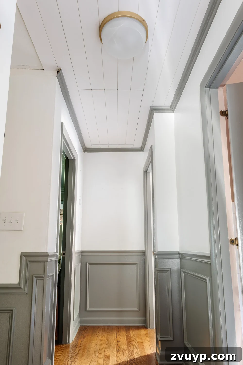 Tongue and Groove Ceiling: Hidden Attic Door Design 18 how to hide attic door in ceiling with tongue and groove shiplap