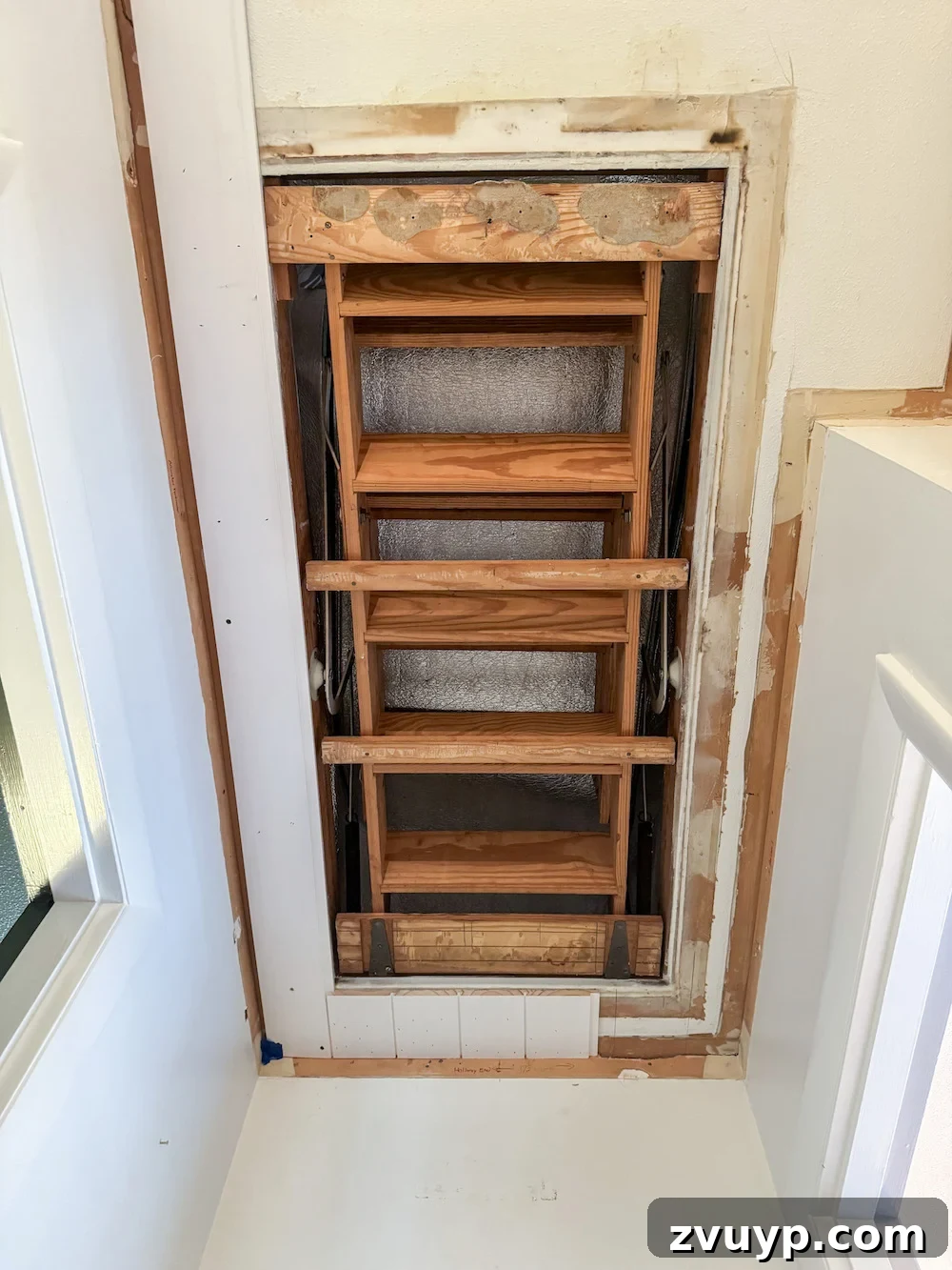 Tongue and Groove Ceiling: Hidden Attic Door Design 8 hide attic door with shiplap planks