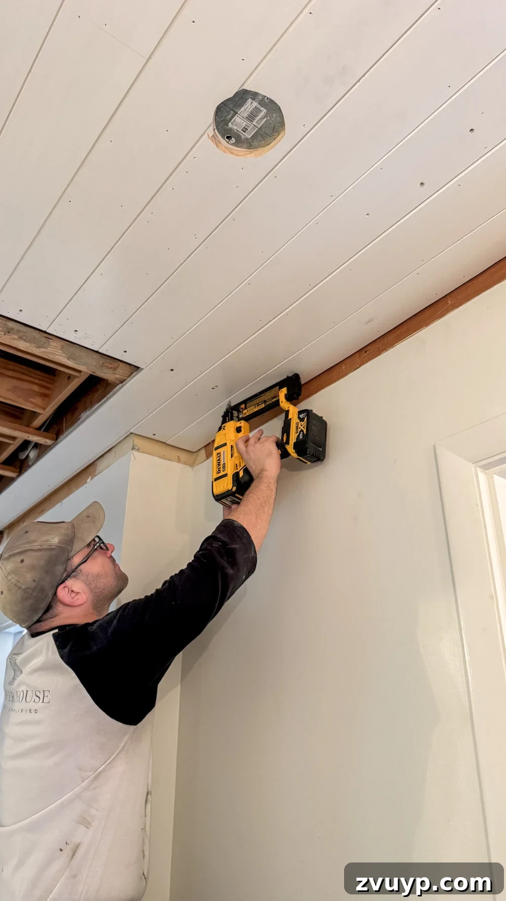 Tongue and Groove Ceiling: Hidden Attic Door Design 10 how to hide attic door in ceiling with tongue and groove