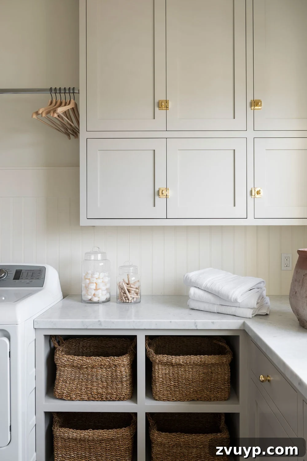 The Clever Laundry Room: Space-Saving Secrets Revealed 11 laundry room cubbies for basket storage